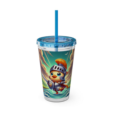 Valiant Duck Sunsplash Tumbler with Straw, 16oz