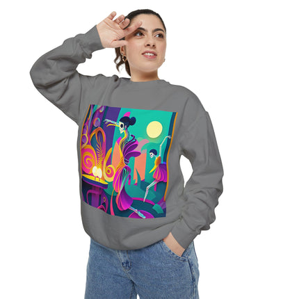 Dance of the Skeleton Ballerinas Unisex Garment-Dyed Sweatshirt