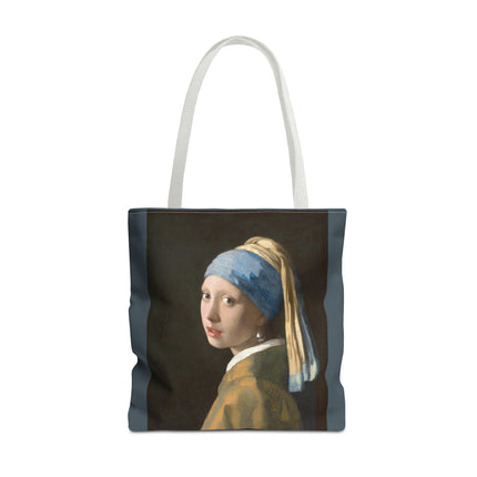 Girl with a Pearl Earring by Johannes Vermeer Tote Bag (AOP)