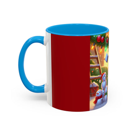 Naughty or Nice Kitten Christmas Colorful Mugs (11oz, 15oz)