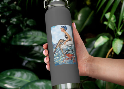 Playful Waves and Fashion Follies Copper Vacuum Insulated Bottle, 22oz
