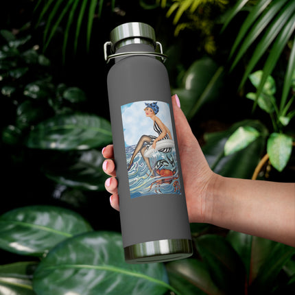 Playful Waves and Fashion Follies Copper Vacuum Insulated Bottle, 22oz