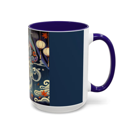 Skeleton Kabuki Performer Colorful Mugs (11oz, 15oz)