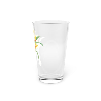 Chinese Sacred Lily Botanical Illustration by Pierre-Joseph Redouté Glass, 16oz