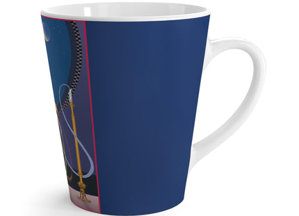 Smoke and Secrets: A Glamorous Encounter in Prohibition Era Latte Mug
