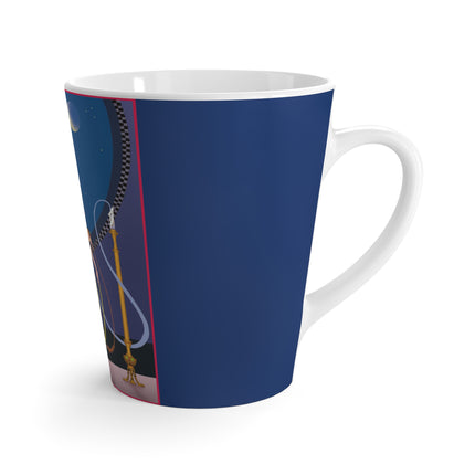 Smoke and Secrets: A Glamorous Encounter in Prohibition Era Latte Mug