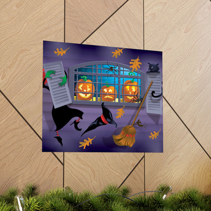 Whimsical Halloween Mischief Matte Horizontal Posters