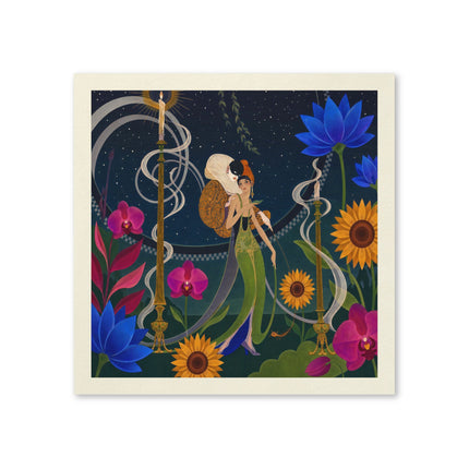 🌙🕯️ The Lady Of The Midnight Garden Napkins – Art Deco Nocturne