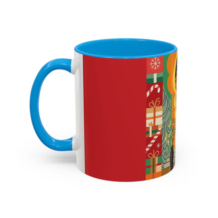 ❤️ The Lady Of The Candlelit Christmas Alcove Colorful Mug – Art Deco Holiday Elegance