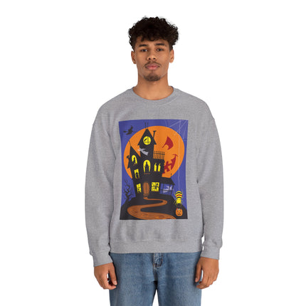 Halloween Night at the Haunted House Unisex Heavy Blend™ Crewneck Sweatshirt