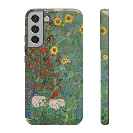 Farm Garden with Sunflowers by Gustav Klimt Phone Cases