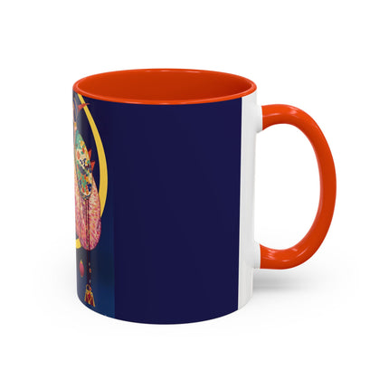 Moonlit Reflections Colorful Mug (11oz, 15oz) – Celestial Elegance, Art Deco Beauty & Dreamy Style