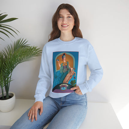 March & Aquamarine (Gem Series) by Sofia Chiostri Unisex Heavy Blend™ Crewneck Sweatshirt