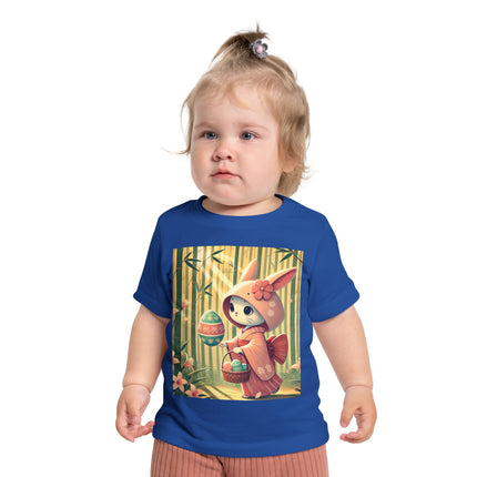 Geisha Kitten’s Easter Stroll Baby Short Sleeve T-Shirt