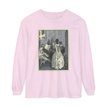 Piano et chant by Fernand Siméon Garment-dyed Long Sleeve T-Shirt
