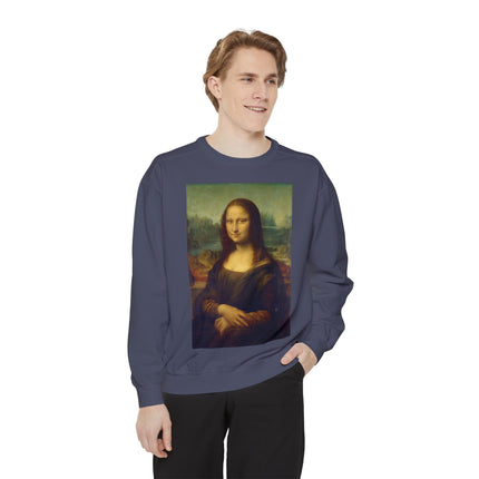 Mona Lisa by Leonardo da Vinci Unisex Garment-Dyed Sweatshirt