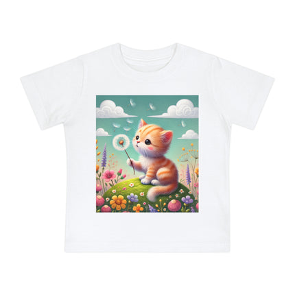 Kitten’s Whispers of Spring Baby T-Shirt – Gentle Breezes & Sweet Discoveries