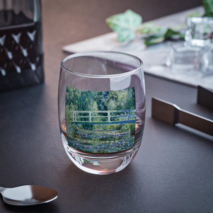 Water Lilies and Japanese Bridge by Claude Monet Whiskey Glass