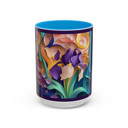 The Elegant Iris Flower Colorful Mugs (11oz, 15oz)