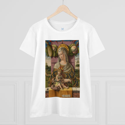 Madonna and Child by Carlo Crivelli Women's Midweight Cotton Tee