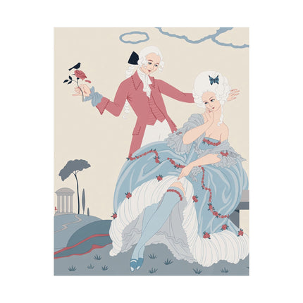 🌹🦋 L'Amour Est Aveugle Matte Vertical Poster – George Barbier Art Deco Romance