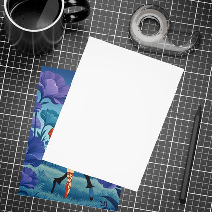 🎭🌺 The Garden Duet Postcards With Envelopes – Art Deco Musical Whimsy