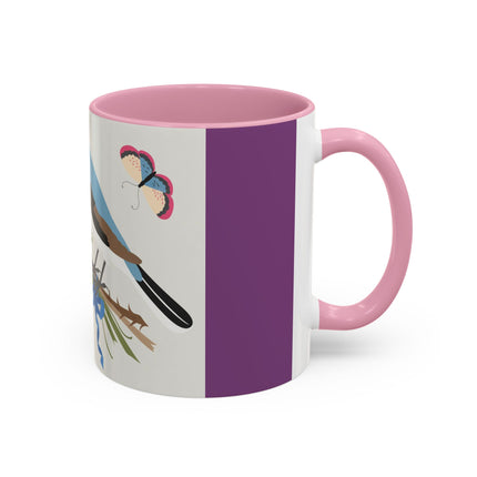Bluebird & Butterfly Colorful Mugs – Spring Harmony & Delicate Beauty