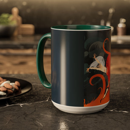 Flame of the Tempest Colorful Mugs – Fiery Storm & Dramatic Elegance