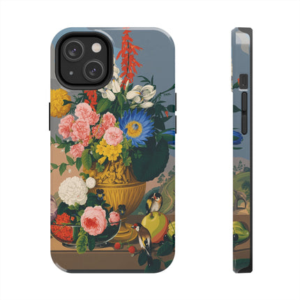 🌺🐦 The Garden Of Golden Birds Phone Case – Art Deco Floral Elegance