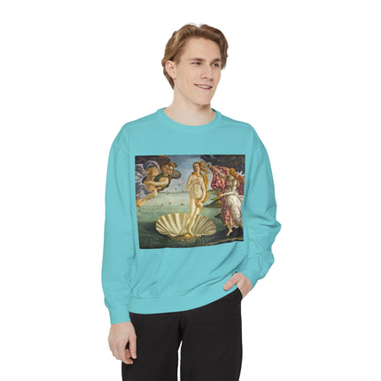 Birth of Venus by Sandro Botticelli Unisex Garment-Dyed Sweatshirt