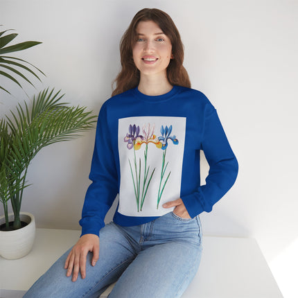 Blue Iris by Anselmus Boëtius de Boodt Heavy Blend™ Crewneck Sweatshirt