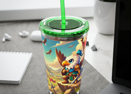 Watchful Guardian Sunsplash Tumbler with Straw, 16oz