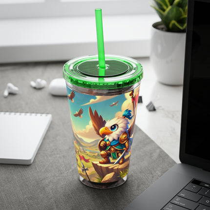 Watchful Guardian Sunsplash Tumbler with Straw, 16oz