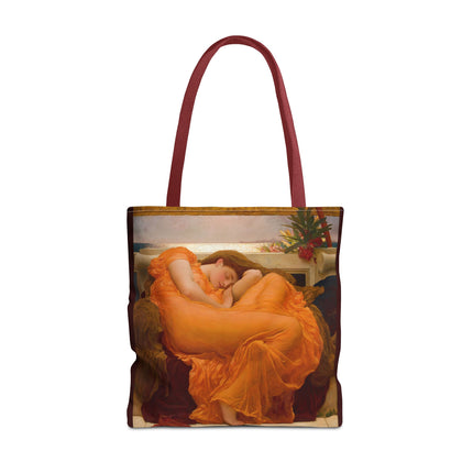 Flaming June by Frederic Leighton Tote Bag (AOP)