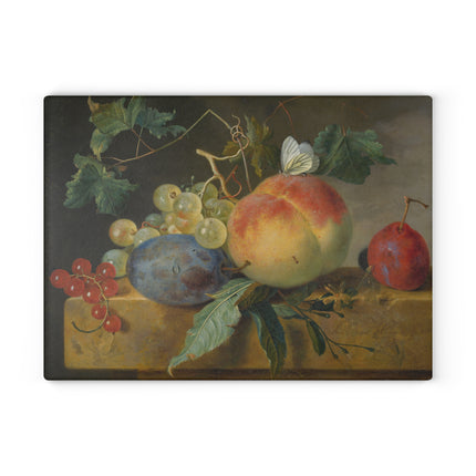 Fruit Still Life by Jan Van Huysum Glass Cutting Board