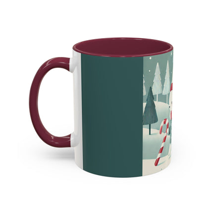 Candy Cane Timekeeper Bunny Colorful Mugs (11oz, 15oz)