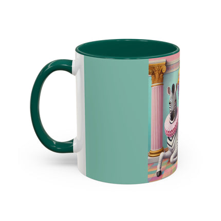 Still Life with Zebra, Fruit, and Pink Columns Colorful Mugs (11oz, 15oz)