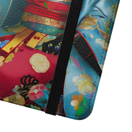 🌸✨ Cyberpunk Geisha Flip Case – Neon Elegance & Futuristic Grace