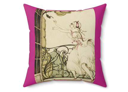 Sur talons rouges (On Red Heels) pl 02 by Gerda Wegener Spun Polyester Square Pillow