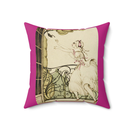 Sur talons rouges (On Red Heels) pl 02 by Gerda Wegener Spun Polyester Square Pillow