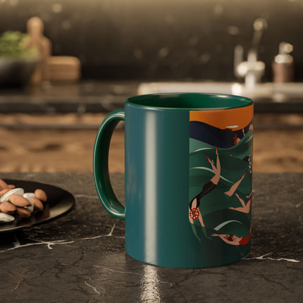 Summer Splash Colorful Mugs – Retro Beach Joy & Carefree Summer Vibes