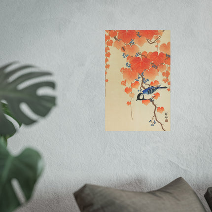 Great Tit on Paulownia Branch by Ohara Koson  Fine Art Posters