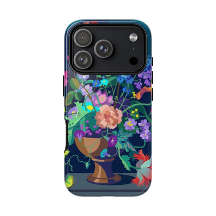 Midnight Floral Reverie Phone Case – Vibrant Bloom & Enchanted Beauty