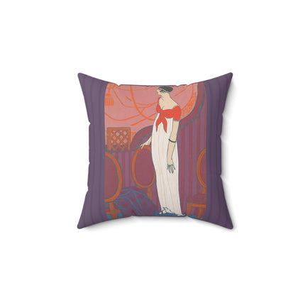 L’Entracte by Georges Lepape Spun Polyester Square Pillow