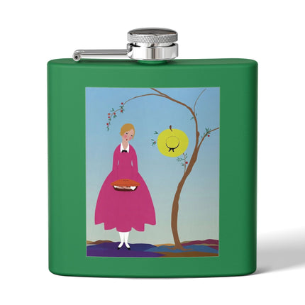 Apple Pie Day Stainless Steel Flask – Sweet Storybook Charm & Gentle Innocence