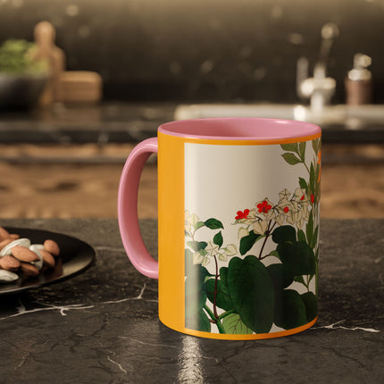 Clerodendrum & Rudbeckia Flower by Tanigami Kônan Colorful Mugs (11oz, 15oz)