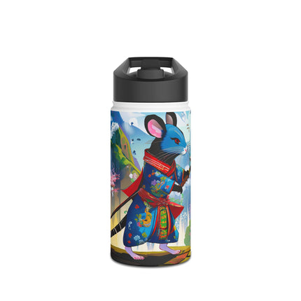 Cyber Samurai Rat Stainless Steel Water Bottle