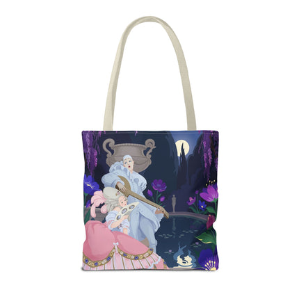 🌙🎶 The Moonlit Garden Serenade Tote Bag – Art Deco Musical Fantasy