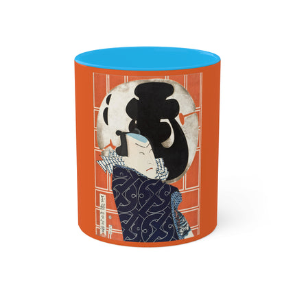 The Actor Bandō Hikosaburō V and the Mo troupe by Tsukioka Yoshitoshi Colorful Mugs, 11oz
