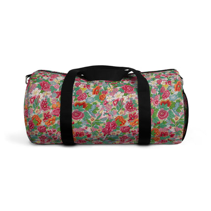 Colorful Flower Pattern by Owen Jones Duffle Bag